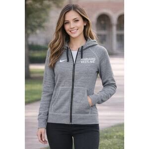 Nike Harvard Westlake Full Zip Hoodie Gray Women XS Athletic Sweatshirt